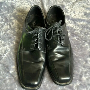 Calvin Klein Mens Horatio Black Leather Dress Oxfords 12M Worn once for Wedding